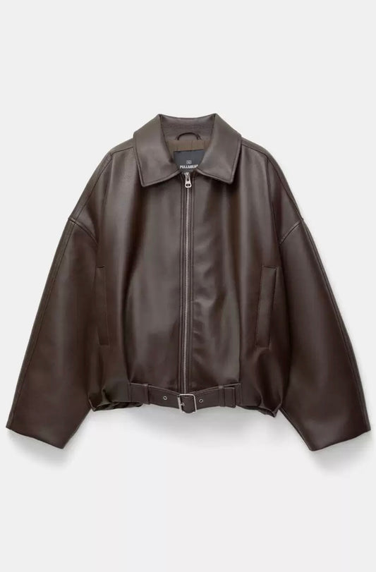 Virale Lederjacke